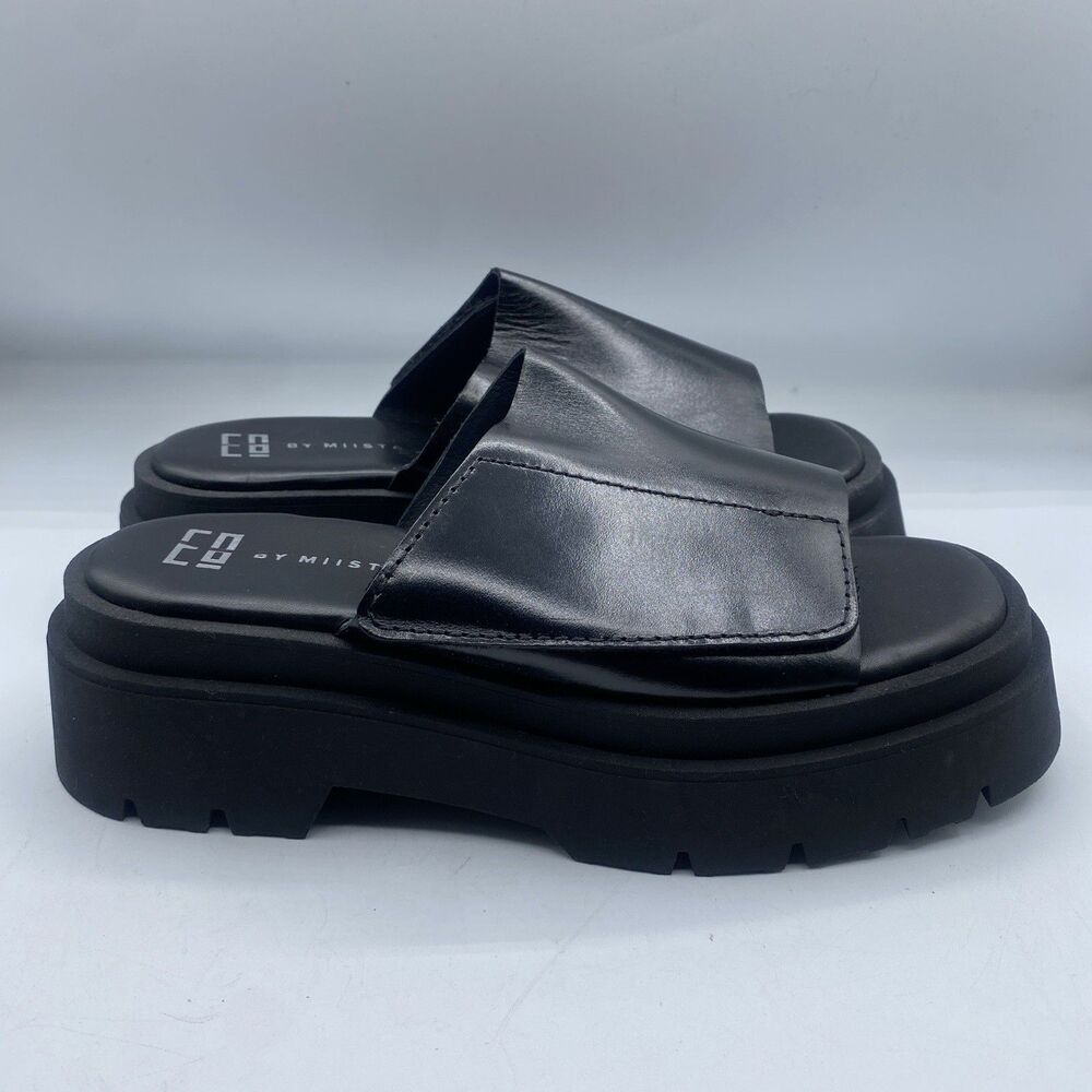 Free People E8 By Miista Liese Black Platform Womens EU 38 US 7.5 Y2K Boho NWOB